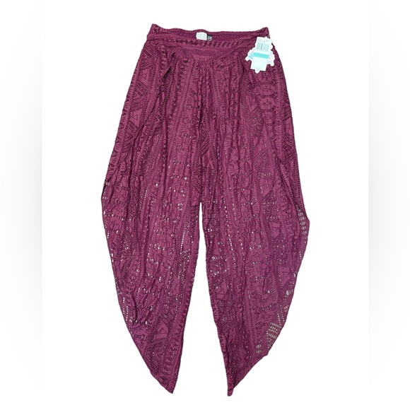 BECCA by Rebecca Virtue Side Split Beach Cover Pants - Sz Large - Picture 1 of 3